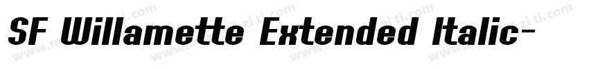 SF Willamette Extended Italic字体转换
